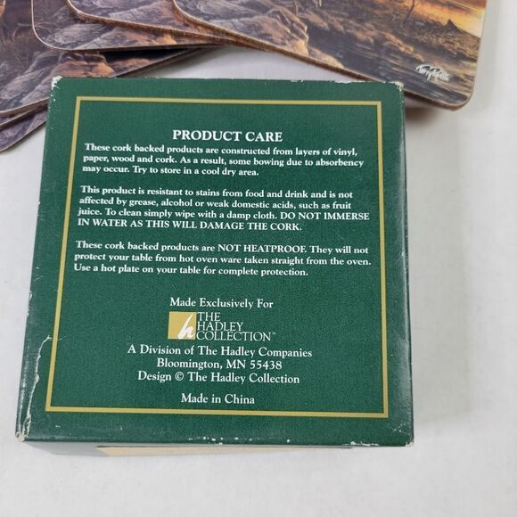 The Hadley Collection "Morning‎ Glow" Terry Redlin 6-Piece Coaster Set - Picture 4 of 6